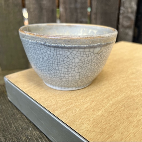 Handmade Ceramic Crackle Glaze Bowl By Ray Foster - Picture 8 of 14